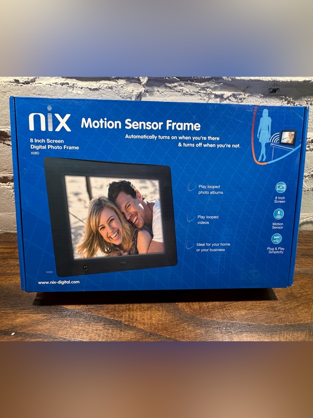 nix Motion Sensor Digital Photo Frame - Black